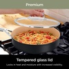 image:imageNinja Ceramic Pro 10Pc Cookware Set PFASFree Midnight Blue CW39010MM  Titaniuminfused ceramic 10year nonstick guarantee No lead cadmium All stovetops amp induction compatible Broil to 550FGray