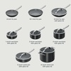 image:imageNinja Ceramic Pro 10Pc Cookware Set PFASFree Midnight Blue CW39010MM  Titaniuminfused ceramic 10year nonstick guarantee No lead cadmium All stovetops amp induction compatible Broil to 550FBlack
