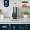 image:imageNinja FS300 SLUSHi 72oz Frozen Drink amp Slushie Machine Renewed Bundle with Deco Essentials Collapsable Water Bottle BPA Free 24oz GrayStainless and 1 YR CPS Enhanced Protection Pack88 oz  5 Presets  Deco Gear Bottle