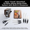 image:imageNinja K32009 Foodi NeverDull Premium Knife System 9 Piece Knife Block Set with Builtin Sharpener German Stainless Steel Knives BlackWalnut Block