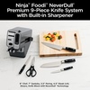 image:imageNinja K52013 Foodi NeverDull Premium 13 Piece German Stainless Steel Wood Series Knife System with Builtin Sharpener Walnut StainBlackBlack