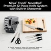 image:imageNinja NeverDull 14Pc Knife System Builtin Sharpener Black K32014  Stays razorsharp 10 years German stainless steel blades A few swipes of the foolproof sharpener restores a superior edge12Piece