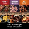 image:imageNinja OG701 Woodfire Outdoor Grill amp Smoker 7in1 Master Grill BBQ Smoker Air Fryer plus Bake Roast Dehydrate amp Broil uses Woodfire Pellets1 Pack Included Portable Electric Red