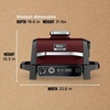 image:imageNinja OG701 Woodfire Outdoor Grill amp Smoker 7in1 Master Grill BBQ Smoker Air Fryer plus Bake Roast Dehydrate amp Broil uses Woodfire Pellets1 Pack Included Portable Electric Red