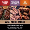 image:imageNinja OG751 Woodfire Pro Outdoor Grill with BuiltIn Thermometer 7in1 Master Grill BBQ SmokerampOutdoor Air Fryer plus BakeRoast DehydrateampBroilWoodfire Technologywith All Purpose Blend PelletsCover  2lb Pellets  Stand