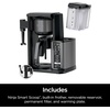 image:imageNinja Specialty Coffee Maker 10Cup Carafe Black Stainless CM405A  Hot and Iced 6 Brew Styles 8 Sizes Small Cup to Travel Mug FoldAway Frother Permanent Filter Removable Reservoir