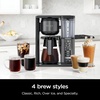 image:imageNinja Specialty Coffee Maker 10Cup Carafe Black Stainless CM405A  Hot and Iced 6 Brew Styles 8 Sizes Small Cup to Travel Mug FoldAway Frother Permanent Filter Removable Reservoir