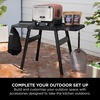 image:imageNinja Woodfire Adjustable Stand amp Side Table Electric Outdoor Oven amp BBQ Grill HeavyDuty Outdoor Cooking Table amp Pizza Oven 4718J800EUUK Black  Outdoor Oven amp Grill Stand Heavy Duty Outdoor Cooking Table and Pizza Oven Stand 4718J800EUUK