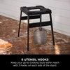 image:imageNinja Woodfire Adjustable Stand amp Side Table Electric Outdoor Oven amp BBQ Grill HeavyDuty Outdoor Cooking Table amp Pizza Oven 4718J800EUUK Black  Outdoor Oven amp Grill Stand Heavy Duty Outdoor Cooking Table and Pizza Oven Stand 4718J800EUUK