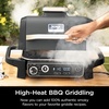 image:imageNinja XSKGRDPLT Woodfire Outdoor Flat Top Griddle Plate Compatible with Ninja Woodfire Grills OG700 series Ceramic Coating Insert BlackGrey  Ninja Woodfire Griddle Plate clicks into your grill for even edgetoedge searing and easyclean nonstick cooking146 x 11 x 22