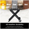 image:imageNinja XSKSTAND Woodfire Collapsible Outdoor Grill Stand Compatible with Ninja Woodfire Grills OG700 Series Foldable Side Utensil Holder WeatherResistant Black  Ninja Woodfire Grill Stand collapses for storage locks in securely rolls on wheels with 3 utensil hooksWorks with OG700 series