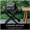 image:imageNinja XSKSTAND Woodfire Collapsible Outdoor Grill Stand Compatible with Ninja Woodfire Grills OG700 Series Foldable Side Utensil Holder WeatherResistant Black  Ninja Woodfire Grill Stand collapses for storage locks in securely rolls on wheels with 3 utensil hooksWorks with OG700 series