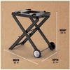 image:imageNinja XSKSTAND Woodfire Collapsible Outdoor Grill Stand Compatible with Ninja Woodfire Grills OG700 Series Foldable Side Utensil Holder WeatherResistant Black  Ninja Woodfire Grill Stand collapses for storage locks in securely rolls on wheels with 3 utensil hooksWorks with OG700 series