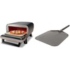 image:imageNinja  Outdoor Pizza Oven with 195 Perforated Pizza Peel  Includes 12 Pizza Stone amp 12 Bake Pan  5 Pizza Presets Neapolitan Thin Crust New York Pan amp Custom  700F Max Temp  ElectricPizza Oven  Peel