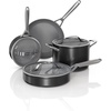 image:imageNinja Ceramic Pro 10Pc Cookware Set PFASFree Midnight Blue CW39010MM  Titaniuminfused ceramic 10year nonstick guarantee No lead cadmium All stovetops amp induction compatible Broil to 550FBlack