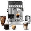 image:imageNinja Luxe Caf Mini Espresso Machine amp Drip Coffee Stainless ES301  Builtin Burr Grinder Precision Scale amp Manual Steam Wand Lattes Cappuccinos amp MoreLuxe Caf Mini Plus AutoFroth