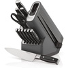 image:imageNinja NeverDull 14Pc Knife System Builtin Sharpener Black K32014  Stays razorsharp 10 years German stainless steel blades A few swipes of the foolproof sharpener restores a superior edge12Piece