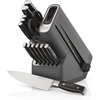 image:imageNinja NeverDull 14Pc Knife System Builtin Sharpener Black K32014  Stays razorsharp 10 years German stainless steel blades A few swipes of the foolproof sharpener restores a superior edge14Piece