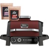 image:imageNinja OG701 Woodfire Outdoor Grill amp Smoker 7in1 Master Grill BBQ Smoker Air Fryer plus Bake Roast Dehydrate amp Broil uses Woodfire Pellets1 Pack Included Portable Electric Red