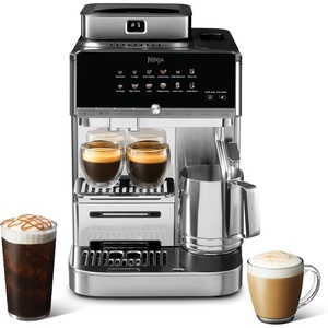 image:imageNinja AutoBarista Fully Automatic Espresso 10 Drink Options AE1001  One Touch Hot amp Iced Builtin Coffee Grinder Milk Frother Easy SelfClean Latte Cappuccino Cold BrewBlackStainless