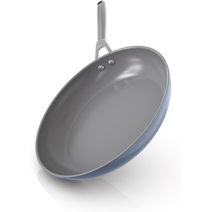 image:imageNinja Ceramic Pro 1025 Fry Pan PFASFree Midnight Blue CW30026MM  Titaniuminfused ceramic 10year nonstick guarantee No lead cadmium All stovetops amp induction compatible Broil to 550F12 Fry Pan  Midnight Blue