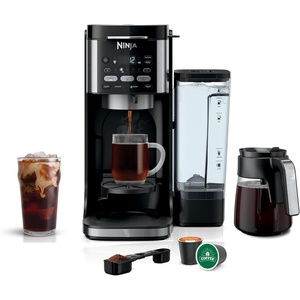 image:imageNinja Drip Coffee Maker DualBrew Pro Hot amp Iced Black CFP101  Single Serve to Carafe Brew with Pods amp Grounds Compatible with K Cups 3 Brew Styles 60oz Removable ReservoirPaper Filter