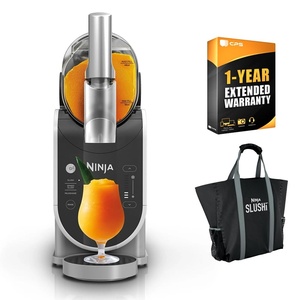 image:imageNinja FS300 SLUSHi 72oz Frozen Drink amp Slushie Machine Renewed Bundle with Deco Essentials Collapsable Water Bottle BPA Free 24oz GrayStainless and 1 YR CPS Enhanced Protection Pack72 oz  3 Presets  Ninja Tote