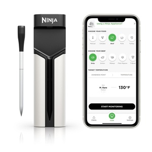 image:imageNinja ProChef Indoor amp Outdoor Wireless Meat Thermometer for Grill Oven Smoking Roasting Air Frying Flame Resistant Long Battery Life Bluetooth Waterproof WP100C Canadian Version