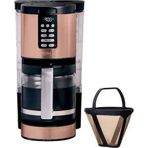 image:imageNinja Programmable XL 14Cup Coffee Maker PRO with Permanent Filter 2 Brew Styles Classic amp Rich Delay Brew Freshness Timer amp Keep Warm Dishwasher Safe Copper DCM201CPCopper