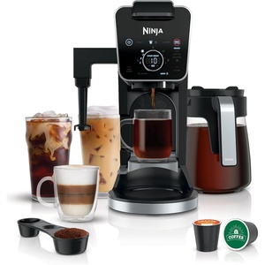 image:imageNinja Specialty Drip Coffee Maker DualBrew Pro Black CFP301  Coffee Machine w Frother Paper Filter Brew with Pods amp Grounds K Cups Compatible 4 Brew Styles 13 Cup to Pot Sizesw K Cup Combo Paper Filter