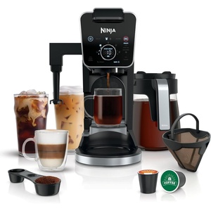 image:imageNinja Specialty Drip Coffee Maker DualBrew Pro Black CFP301  Coffee Machine w Frother Paper Filter Brew with Pods amp Grounds K Cups Compatible 4 Brew Styles 13 Cup to Pot Sizesw K Cup Combo Permanent Filter