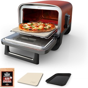 image:imageNinja Woodfire Oven amp Smoker 8in1 Heats to 700F Terracotta Red OO101  5 pizza styles bakes amp proofs at up to 700F fitting a 12 pizza or 6 chicken breastsPizza Oven  Smoker