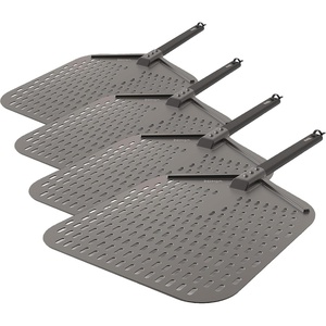 image:imageNinja Woodfire Perforated Pizza Peel for OO100 Aluminum GreyBlack  Ninja Woodfire Pizza Peels rustresistant aluminum is perforated and lightweight for easy pizza handling1669 L x 1319 W x 567 H Pack of 4