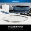 image:imageNinja CW102WH Foodi NeverStick PossiblePan Premium Set with 4Quart Capacity Pan SteamerStrainer Basket Glass Lid amp Integrated Spatula Nonstick Durable amp Oven Safe to 500F Vanilla BeanMacaron Blue