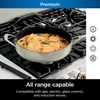 image:imageNinja CW102WH Foodi NeverStick PossiblePan Premium Set with 4Quart Capacity Pan SteamerStrainer Basket Glass Lid amp Integrated Spatula Nonstick Durable amp Oven Safe to 500F Vanilla BeanVanilla Bean