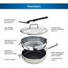 image:imageNinja CW102WH Foodi NeverStick PossiblePan Premium Set with 4Quart Capacity Pan SteamerStrainer Basket Glass Lid amp Integrated Spatula Nonstick Durable amp Oven Safe to 500F Vanilla BeanVanilla Bean