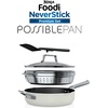 image:imageNinja CW102WH Foodi NeverStick PossiblePan Premium Set with 4Quart Capacity Pan SteamerStrainer Basket Glass Lid amp Integrated Spatula Nonstick Durable amp Oven Safe to 500F Vanilla BeanVanilla Bean