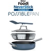 image:imageNinja CW102WH Foodi NeverStick PossiblePan Premium Set with 4Quart Capacity Pan SteamerStrainer Basket Glass Lid amp Integrated Spatula Nonstick Durable amp Oven Safe to 500F Vanilla BeanMacaron Blue