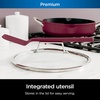 image:imageNinja CW102WH Foodi NeverStick PossiblePan Premium Set with 4Quart Capacity Pan SteamerStrainer Basket Glass Lid amp Integrated Spatula Nonstick Durable amp Oven Safe to 500F Vanilla BeanCherry Tart