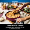 image:imageNinja CW102WH Foodi NeverStick PossiblePan Premium Set with 4Quart Capacity Pan SteamerStrainer Basket Glass Lid amp Integrated Spatula Nonstick Durable amp Oven Safe to 500F Vanilla BeanCherry Tart