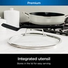 image:imageNinja CW102WH Foodi NeverStick PossiblePan Premium Set with 4Quart Capacity Pan SteamerStrainer Basket Glass Lid amp Integrated Spatula Nonstick Durable amp Oven Safe to 500F Vanilla BeanVanilla Bean