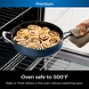 image:imageNinja CW102WH Foodi NeverStick PossiblePan Premium Set with 4Quart Capacity Pan SteamerStrainer Basket Glass Lid amp Integrated Spatula Nonstick Durable amp Oven Safe to 500F Vanilla BeanMacaron Blue