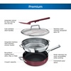 image:imageNinja CW102WH Foodi NeverStick PossiblePan Premium Set with 4Quart Capacity Pan SteamerStrainer Basket Glass Lid amp Integrated Spatula Nonstick Durable amp Oven Safe to 500F Vanilla BeanCherry Tart