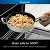 image:imageNinja CW102WH Foodi NeverStick PossiblePan Premium Set with 4Quart Capacity Pan SteamerStrainer Basket Glass Lid amp Integrated Spatula Nonstick Durable amp Oven Safe to 500F Vanilla BeanVanilla Bean