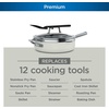 image:imageNinja CW102WH Foodi NeverStick PossiblePan Premium Set with 4Quart Capacity Pan SteamerStrainer Basket Glass Lid amp Integrated Spatula Nonstick Durable amp Oven Safe to 500F Vanilla BeanVanilla Bean