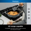 image:imageNinja CW102WH Foodi NeverStick PossiblePan Premium Set with 4Quart Capacity Pan SteamerStrainer Basket Glass Lid amp Integrated Spatula Nonstick Durable amp Oven Safe to 500F Vanilla BeanSea Salt Grey