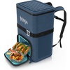 image:imageNinja FrostVault Go XL Soft Backpack Cooler Dry Storage Birch Beige  Ninja FrostVault Go XL soft cooler stays cool for hours with a leakproof easyaccess lid and carries like a backpackBlue
