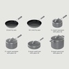 image:imageNinja NeverStick Professional HardAnodized 10 Piece Pots amp Pans Set Nonstick Cookware Set Durable Oven Safe to 500F Slate Grey C39500