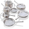 image:imageNinja EverClad 12Pc Stainless Steel Cookware Set Silver C99012  Triply 1810 stainless pure aluminum core No warping hot spots All stovetops amp induction compatible Oven safe to 600F12  Piece Set