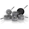 image:imageNinja Pots and Pans Set Non Stick  Comfort Grip 10Piece Cookware Set with NeverStick  Frying Pan Sauce Pan With Lid Stock Pot with Lid Nonstick Dishwasher Safe Oven Safe to 400F CW69010  Comfort Grip Frying Pan Sauce Pan with Lid Stock Pot with Lid Dishwasher Safe Oven Safe to 400F CW6901010 Piece Set